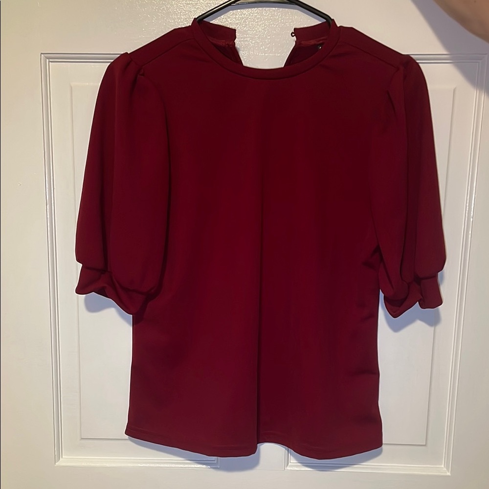 Elegant Burgundy Women's Top